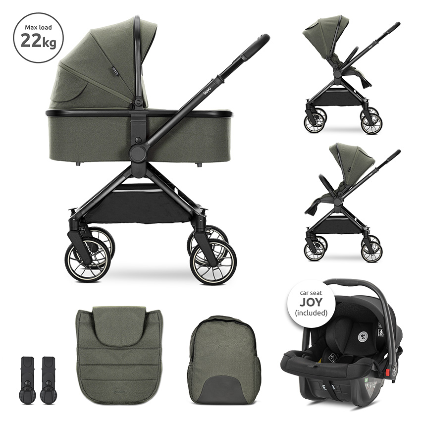 Д.КОЛИЧКА REYA 3in1 GREEN с реверсивна дръжка