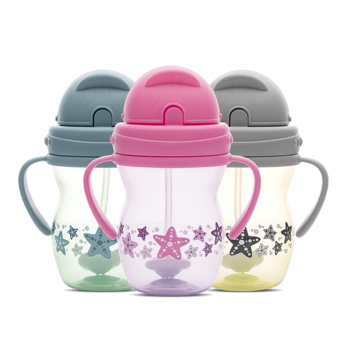Imagen de Taza con asas y pajita