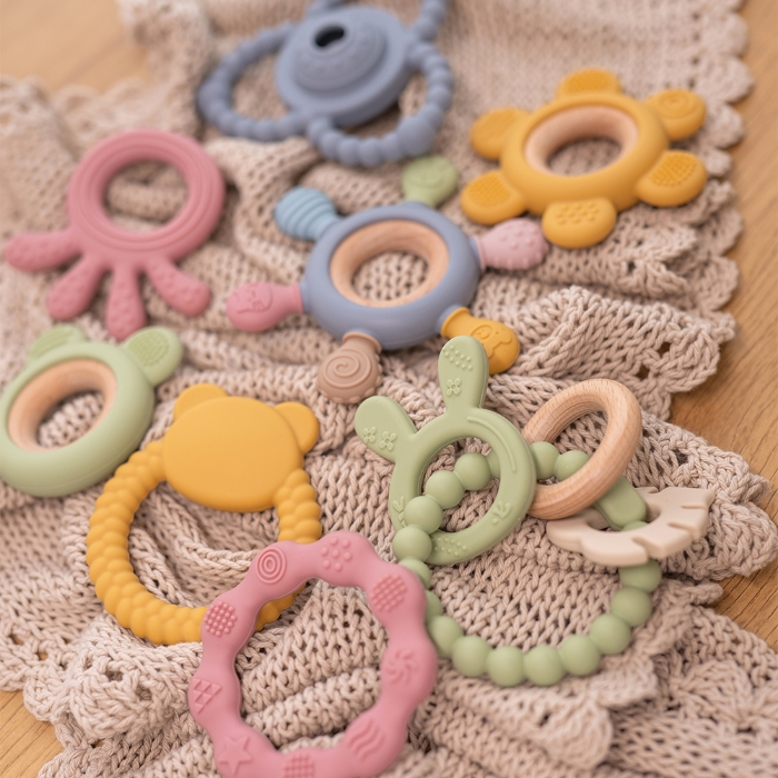 Picture of Silicone and Beech Teether RABIT