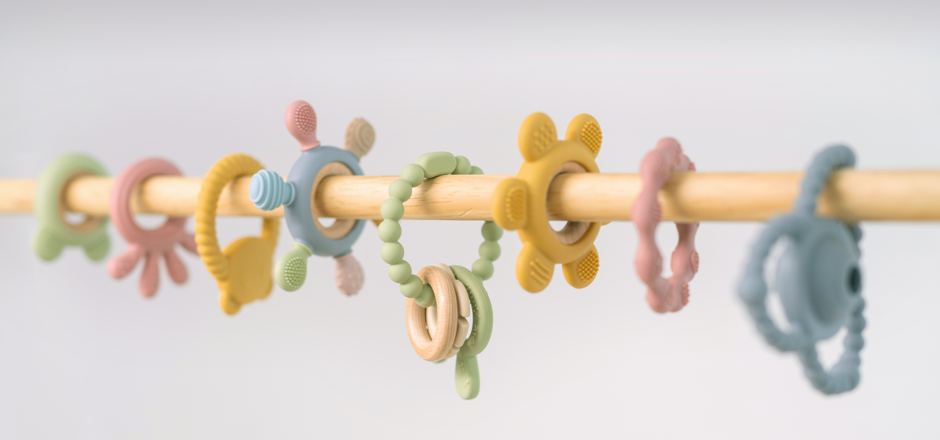 Picture of Silicone and Beech Teether RUDDER
