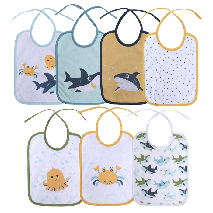 Picture of Bibs Set 7 pieces Double With Ties