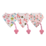 Picture of Bib BANDANA with teether + ribbon
