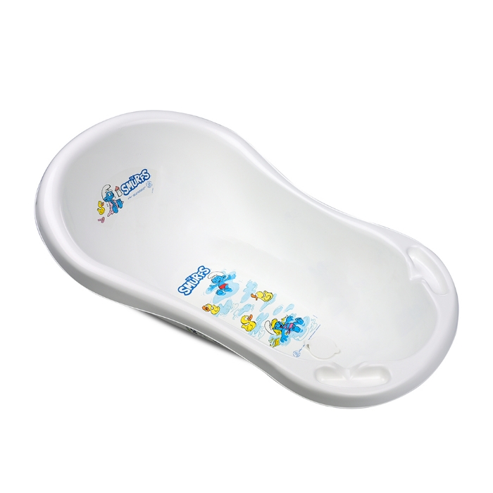 Immagine di Vasca con antiscivolo 84 cm /con scarico/ THE SMURFS