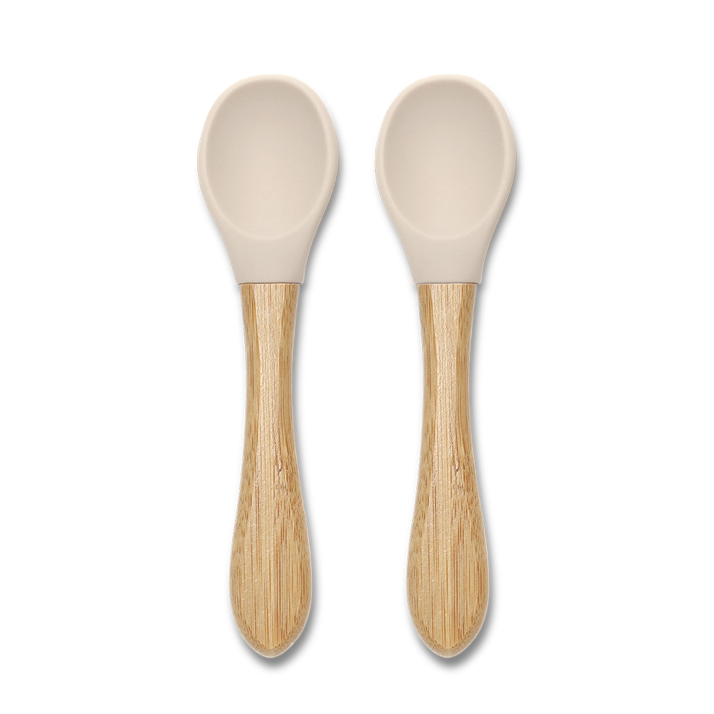 СИЛИКОНОВИ ЛЪЖИЧКИ С БАМБУК 2БР NATURAL BEIGE