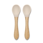 Silicone spoons whit bamboo - 2pcs