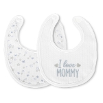 Newborn bib NATURAL 2pcs with velcro