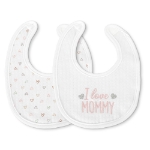 Newborn bib NATURAL 2pcs with velcro