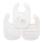 Bib NATURAL 3 pcs. with Velcro