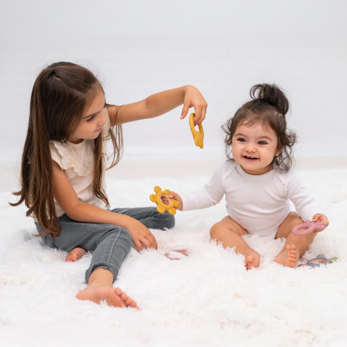 Picture of Silicone and Beech Teether FLOWER