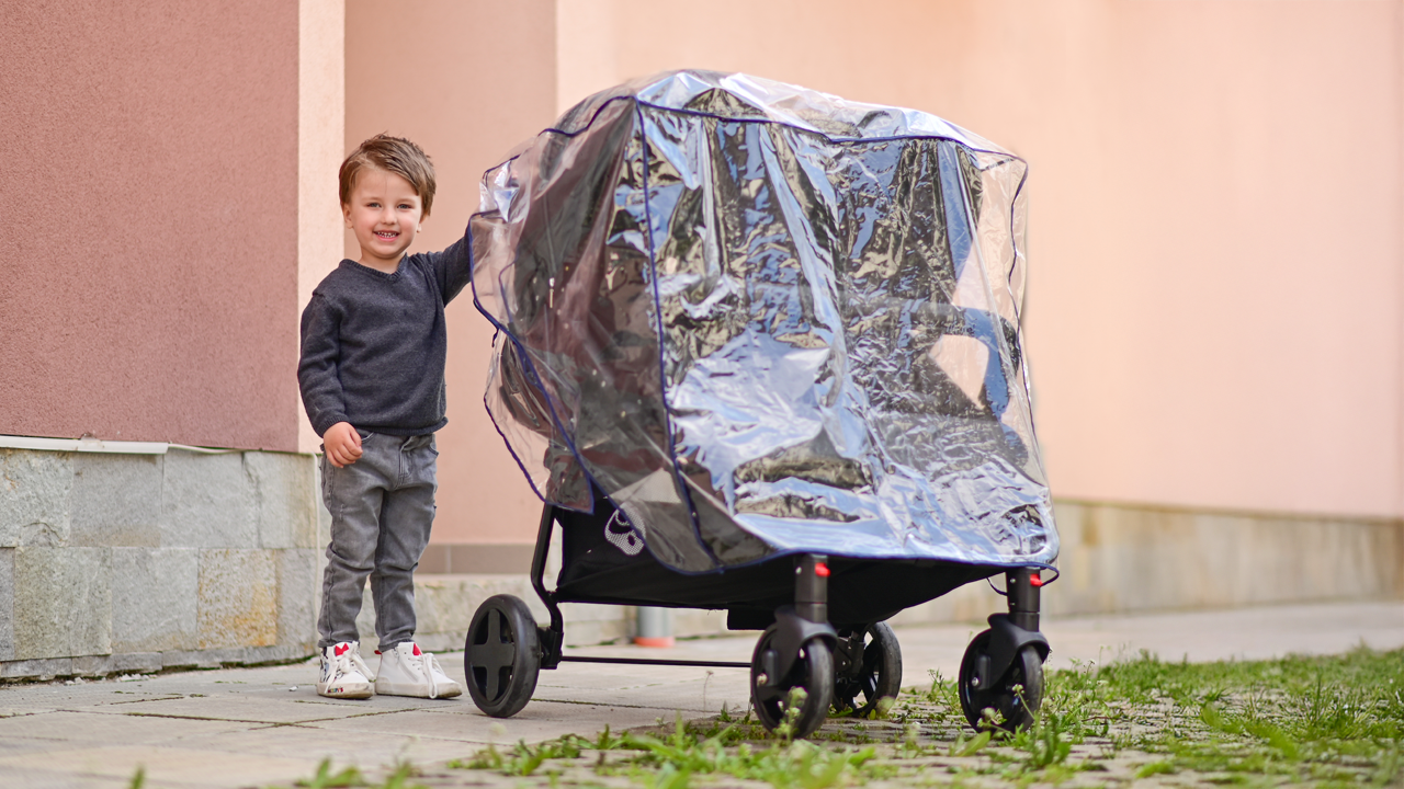 Immagine di Copertura pioggia DUO per passeggino gemellare
