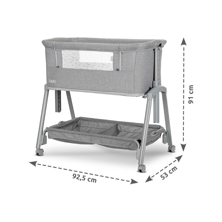 Imagen de Mini cuna LAYLA 2in1 con barrera abatible