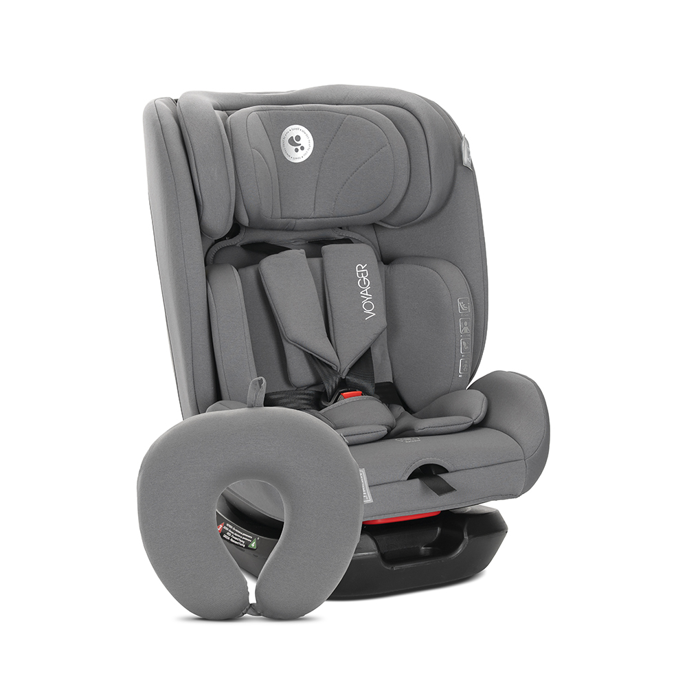 СТОЛ ЗА КОЛА VOYAGER GREY i-Size 40-150 CM+ВЪЗГЛАВ