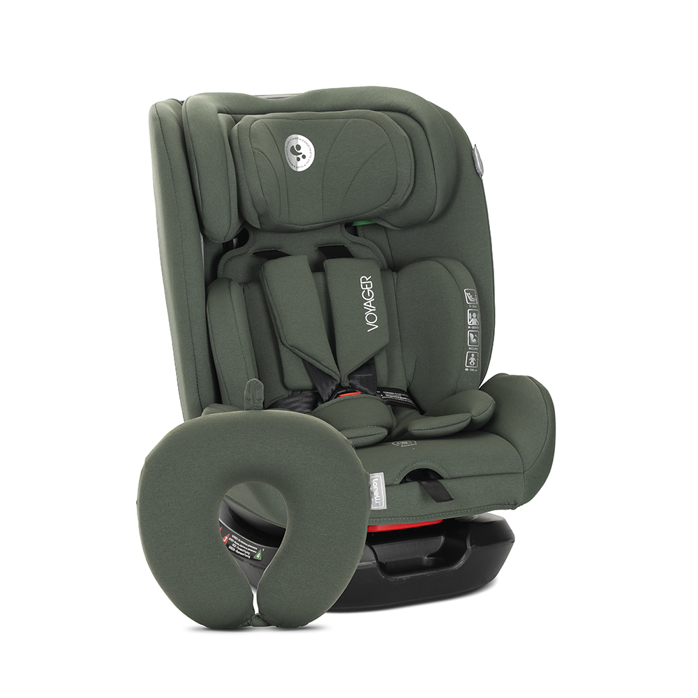 СТОЛ ЗА КОЛА VOYAGER GREEN i-Size 40-150 CM+ВЪЗГЛА