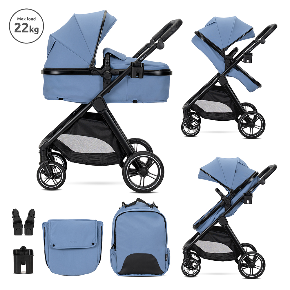 Д.КОЛИЧКА ASPEN BLUE 2в1 до 22кг с трансформираща